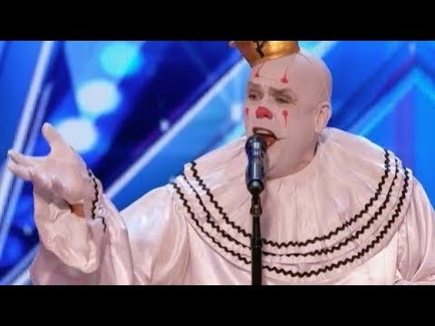 Sad Shy Clown With His Mind Blowing Version of Sia's "Chandelier" - America's Got Talent