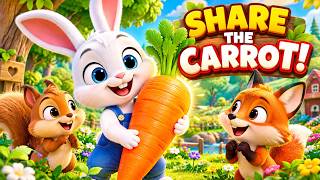 The Magic Carrot 🥕🐰 | The Little Rabbit Learns to Share | Kids Moral Story | 3D Cartoon