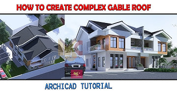 How to Create Complex Roof #Archicad #Gable_roof #Graphisoft