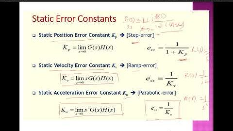 Control Systems Engineering 2 4 - Steady State Error and Problem solving