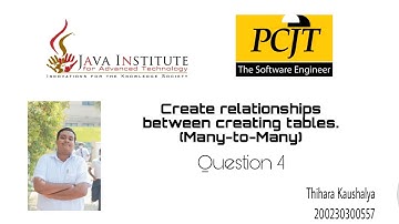 DBMS1 | QUESTION 04 | Create relationships between creating tables  Many to Many