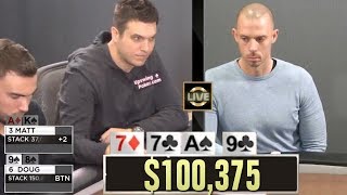 Feuding Poker Players Fight Over A $100,000 Pot