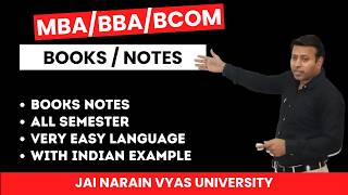 MBA BBA BCom Notes &amp; Books | Jai Narain Vyas University Complete Study Material 2026