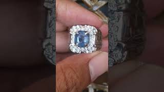 Batu cincin natural asli blue sapphire H Srilanka 2.28ct - harga nett