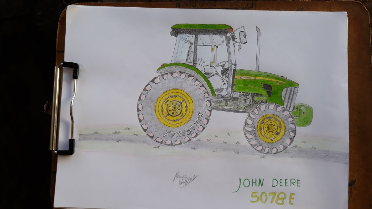 COMO DESENHAR TRATOR JOHN DEERE 5078 E 