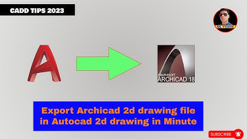 | Archicad Tutorial | - | Export Archicad 2d file in Autocad 2d in Minute | rkvideo1 |