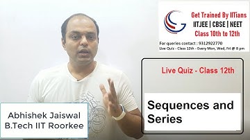 Live Quiz - 27 | Sequence and Series | By Abhishek Jaiswal (B.Tech IIT Roorkee)