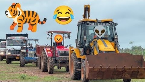3 JCB 3dx Going To Another Village For Loading Mud with Tata 2518 Truck and Tata Tipper
