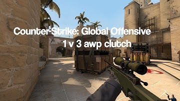 CSGO Mirage AWP Clutch 1v3 (MUST SEE)