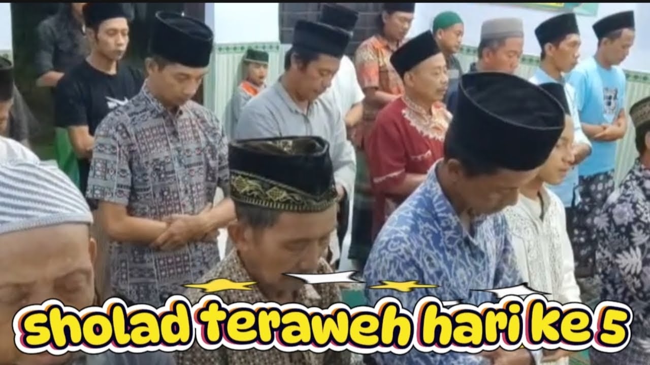 sholad teraweh hari ke 5 di mushola pranggang barat