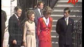 Princess Diana meets Ronald Reagan \& 1st Lady