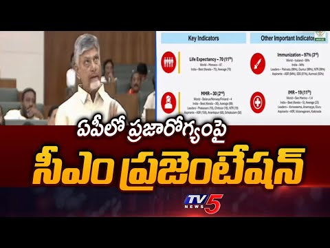 CM Chandrababu Presentation On Health And Family Welfare Indicators In AP || TV5 News - TV5NEWS