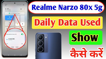 Realme Narzo 80x 5g Enable daily data Used | Realme Narzo 80x 5g Enable Data Usage Notification Bar