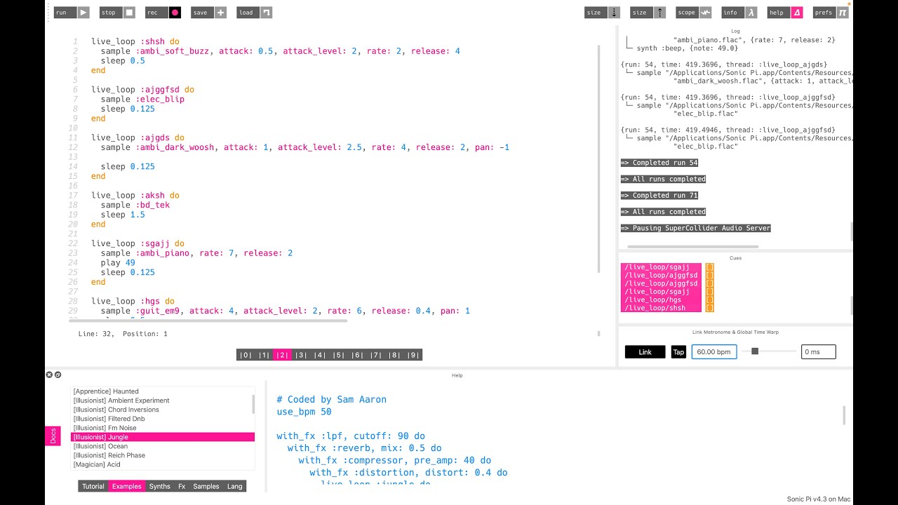 Testing Live Coding Practice #1 (Sonic Pi) - YouTube
