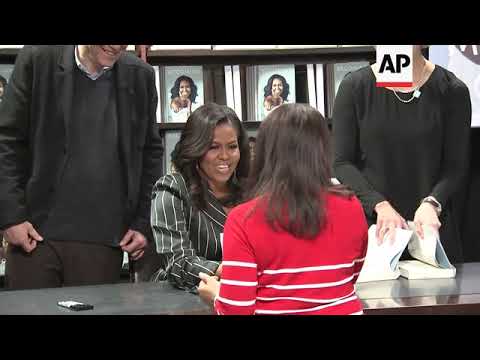 Video: Michelle Obama paraksta 30 miljonu dolāru grāmatu iegādi, lai saņemtu 