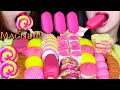 ASMR STRAWBERRY BANANA MOCHI, CAKE POP, PINK MAGNUM ICE CREAM, SWIRL CANDY POP, CHEESECAKE, COOKIE먹방