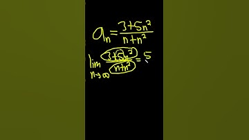 Determine if the Sequence a_n = (3 + 5n^2)/(n + n^2) Converges or Diverges #shorts