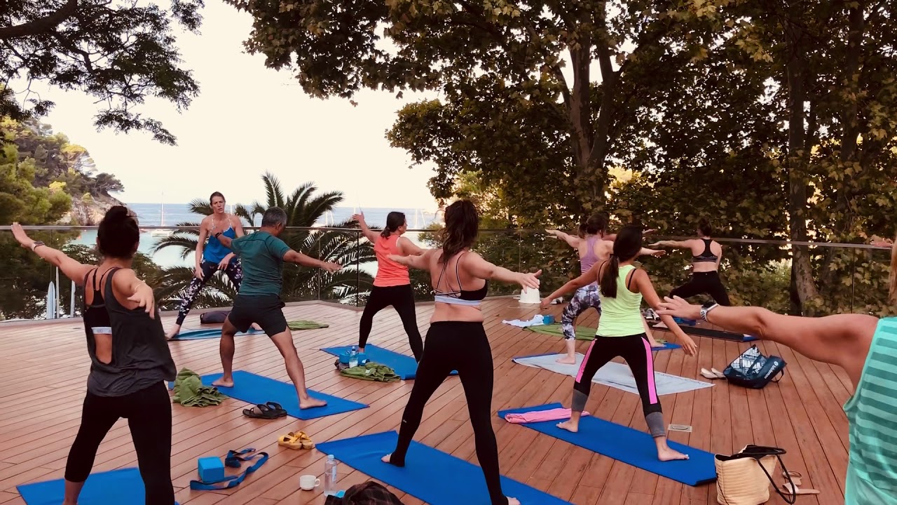 Vinyasa class - yoga retreat Menorca Spain.