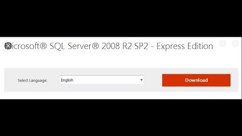Microsoft® SQL Server® 2008 R2 SP2 - Express Edition