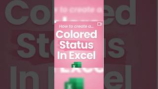 Coloured Status in excel | Conditional formating ka new trick | #shorts #shortsvideo