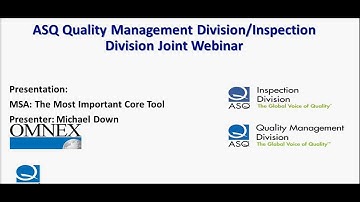 January 2019 Webinar - MSA The Most Important Core Tool - Michael Down