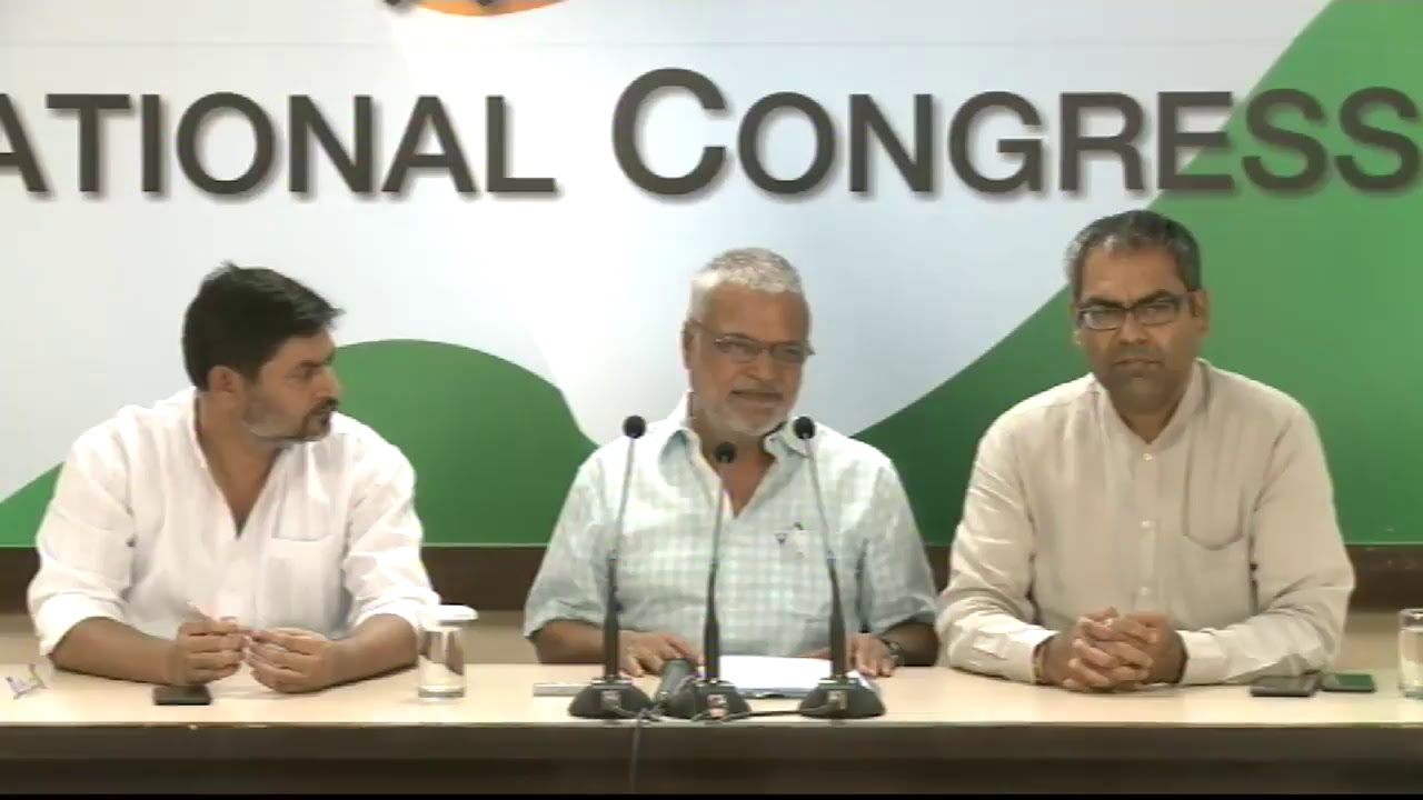 AICC Press Briefing By Dr. C. P. Joshi at Congress HQ, June 12, 2017