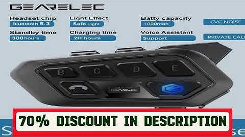 A must-have product! GEARELEC H6 Motorcycle intercom CVC Noise reduction Hi-Fi Sound Motorcycle In