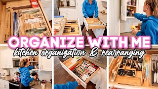 ORGANIZE WITH ME // kitchen organization & rearranging