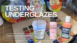 Testing underglazes - Speedball, Sax, Kiwi - I know what I’ll be buying