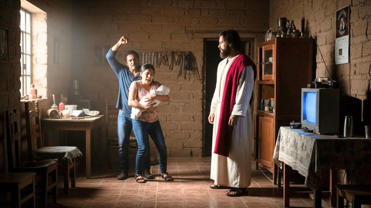 MARIDO MALTRATÓ A SU ESPOSA CON SU BEBÉ RECIÉN NACIDO EN BRAZOS… PERO NO SABÍA QUIÉN LO ESTABA VIEND