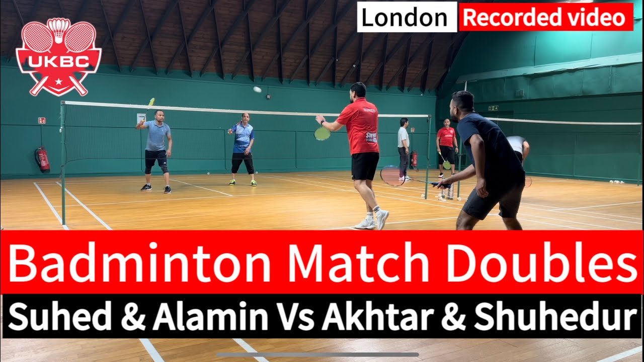 Badminton match doubles - YouTube