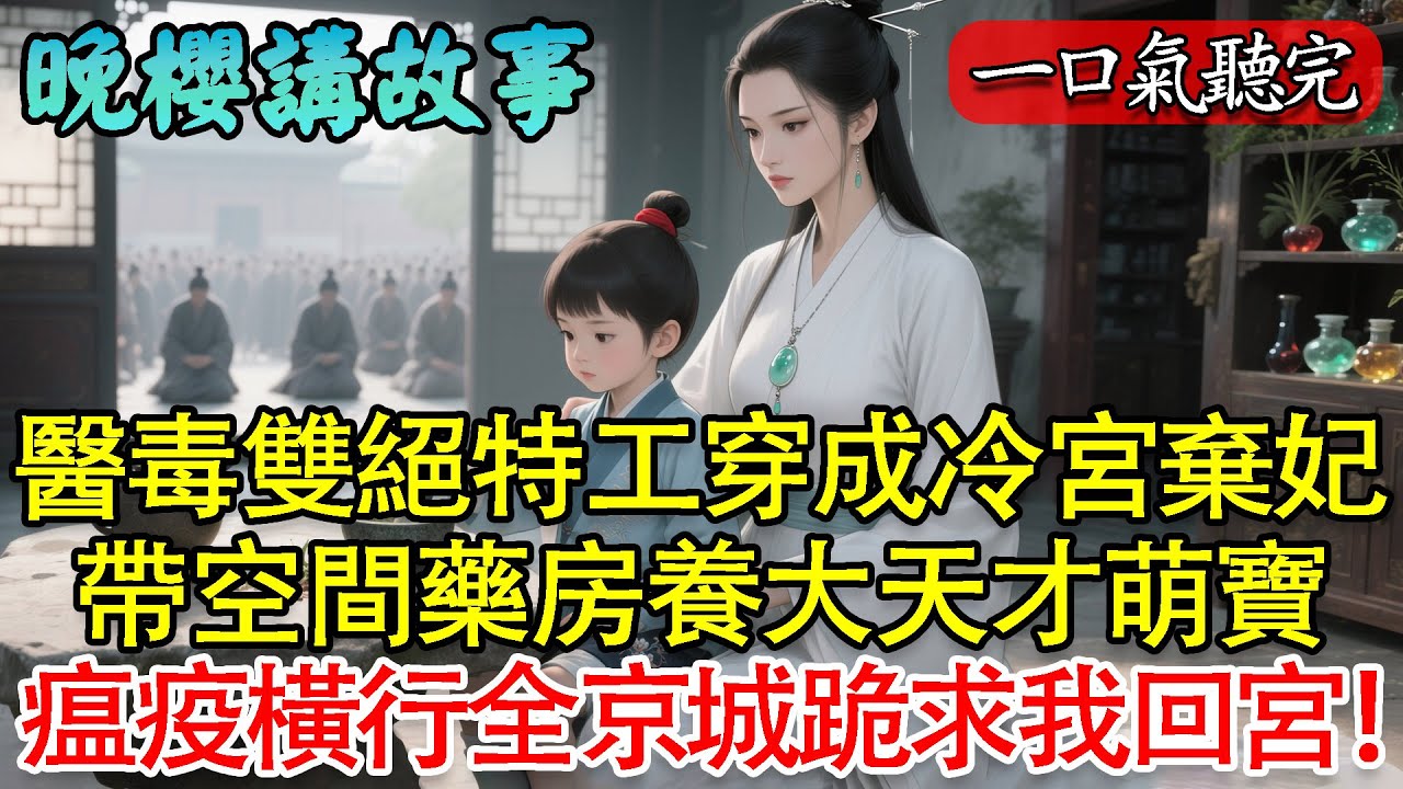 【一口氣聽完】醫毒雙絕特工穿成冷宮棄妃，帶空間藥房養大天才萌寶，瘟疫橫行那天全京城跪求我回宮！#穿越 #爽文 #大女主 #逆襲 #一口气看完 #萌寶 #打臉