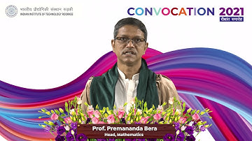 Prof. Premananda Bera, Head, Department of Mathematics, IIT Roorkee