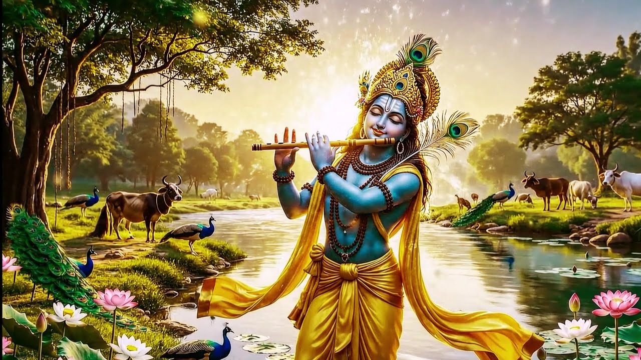 सुबह 4 बजे कृष्ण बांसुरी  | Morning Krishna Flute for Peace & Positivity | Bansuri