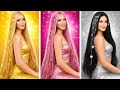Transformación de Sirena ROSA, GÓTICA o DORADA 💖💛🖤 Cambio de Imagen de Belleza Viral