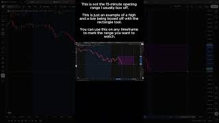Rectangle Chart ORB Tool In 60 Seconds / Box Off Highs & Lows on Any Timeframe #priceaction #trader
