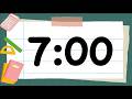 7 Minute Cute Back to School Math Timer (Fun Bells Alarm at End, No Music)