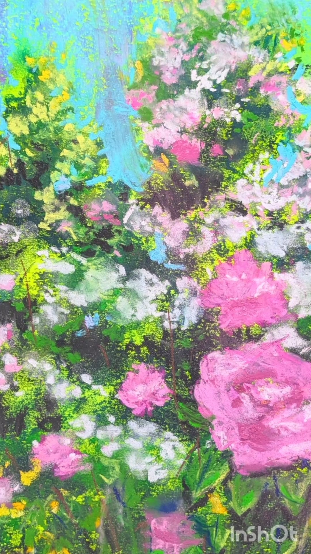 🌹【パステル画】須磨離宮公園の【バラ】を描く |【Drawing pastel