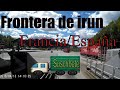 Camiones en ruta por España. Frontera Irun