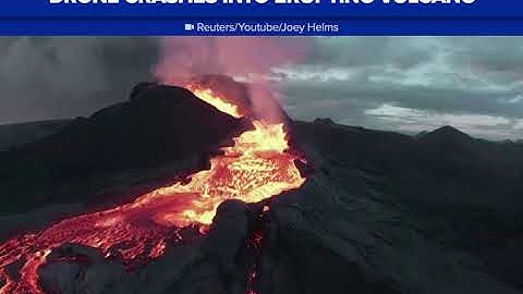 Drone crashes into Iceland volcano