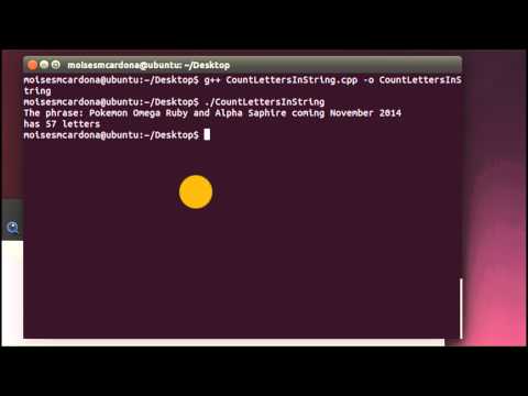 Count Letters in String C++ Code (Linux)