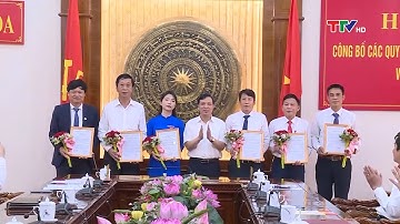 Công bố và trao quyết định về công tác cán bộ| PTTH Thanh Hóa