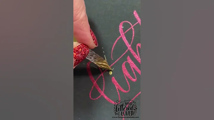 How I do Calligraphy with a glass pen  faux callig...