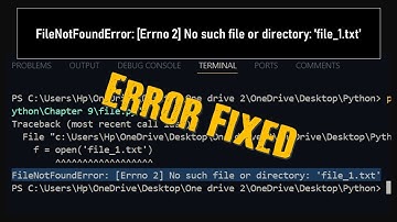 FileNotFoundError: [Errno 2] No such file or directory: 