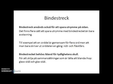 Video: Skillnaden Mellan Streck Och Bindestreck