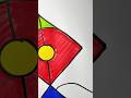 How to draw a kite || simple kite drawing for beginners || easy kite drawing #shorts