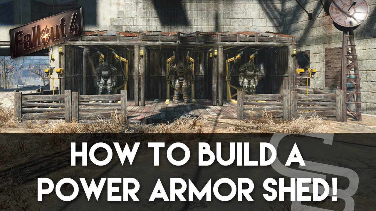 Fallout 4 Power Armor Shed Fallout 4 Building Tutorial Youtube