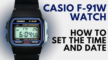 Adjust Time and Date on Casio F-91W Watch