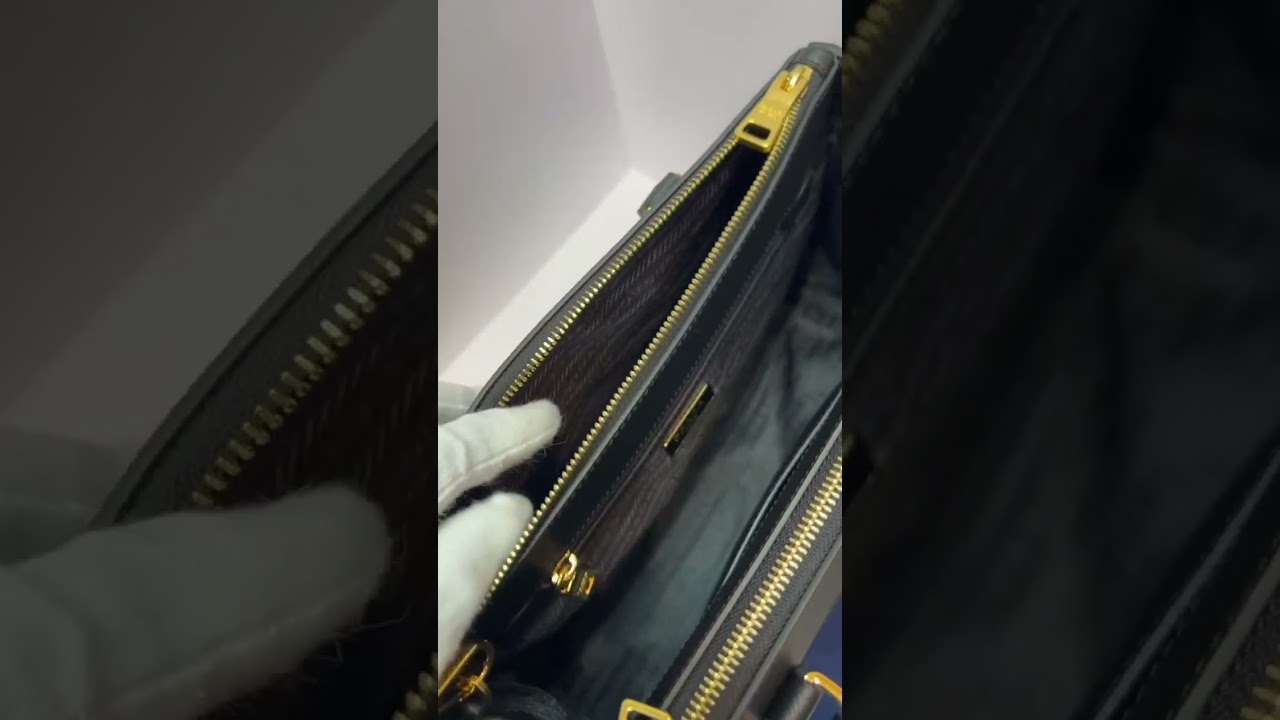 Medium Prada Galleria Saffiano leather bag black 