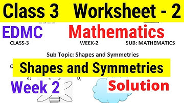 EDMC Worksheet 2 Class 3 | Class 3rd maths worksheet 2 Week 2 with solution edmc worksheet class 3
